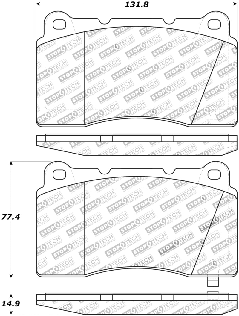 Plaquettes de frein avant StopTech Street Touring 04-07 STi / 03-06 Evo / 08-10 Evo