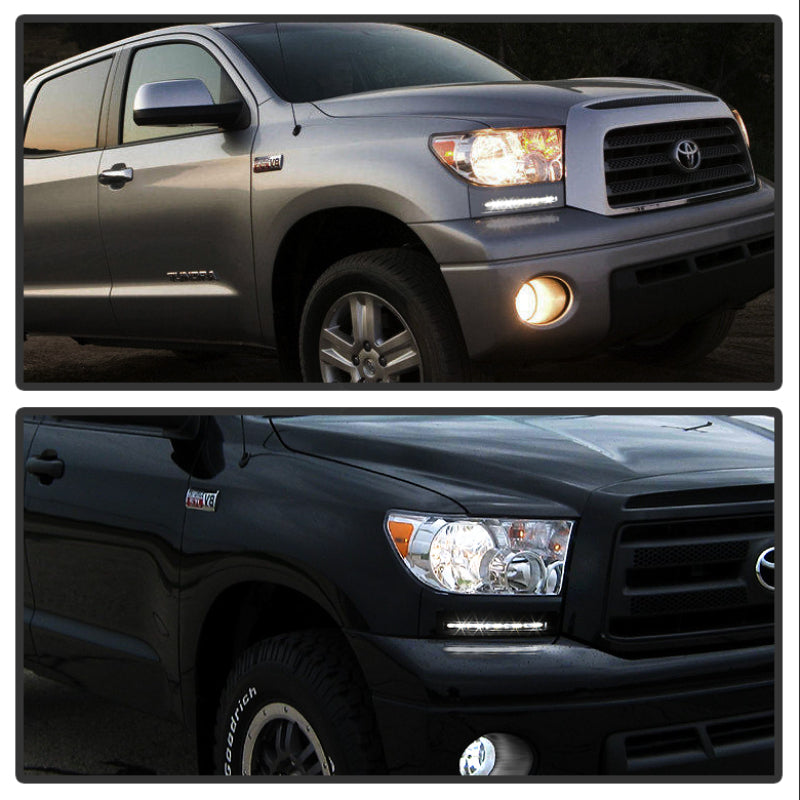 Feux de jour à LED Spyder Toyota Tundra 07-13 (look modèle XSP-X) sans interrupteur noir FL-DRL-TTU07-BK