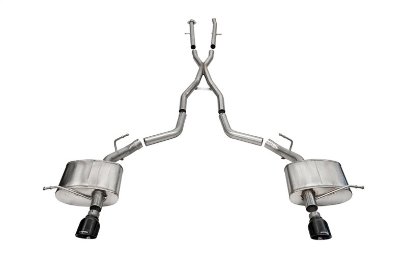 Corsa 11-23 Dodge Durango Xtreme 2,5 pouces Cat-Back double sortie arrière avec embouts PVD noirs simples de 4,5 pouces