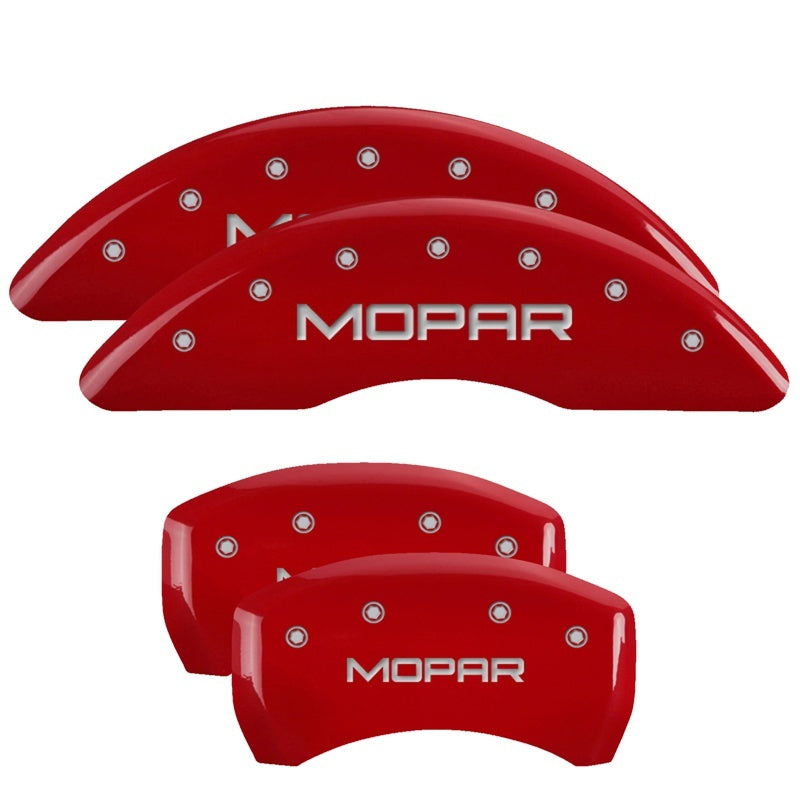 Couvre-étriers MGP 4 gravés avant et arrière SRT8 finition rouge argent ch