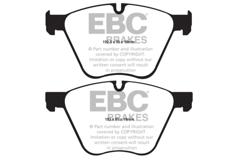 Plaquettes de frein avant EBC 10+ Greenstuff pour BMW 760 6.0 Twin Turbo (F01)