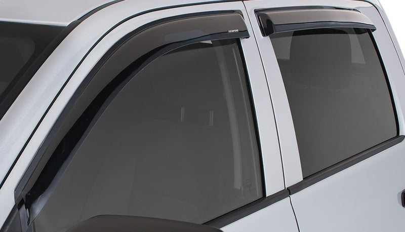 Déflecteur de vent latéral Tape-Onz pour camionnette à cabine multiplace Chevy Silverado 1500 2014-2018 Stampede 4 pièces - Fumé