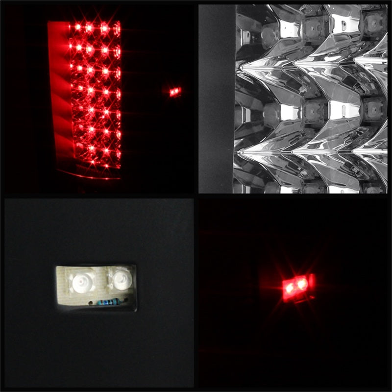 xTune Chevy Silverado 07-13 LED Tail Lights Black ALT-JH-CS07-LED-BK