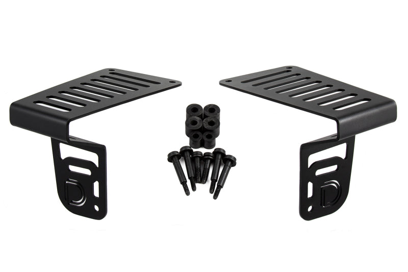 Kit de support de capot à LED Diode Dynamics 18-21 Jeep JL Wrangler/Gladiator SS3 - Jaune Pro