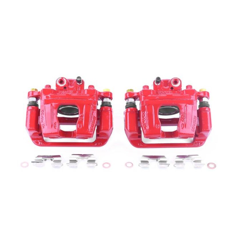 Étriers arrière Power Stop 17-18 Genesis G80 rouges avec supports - Paire