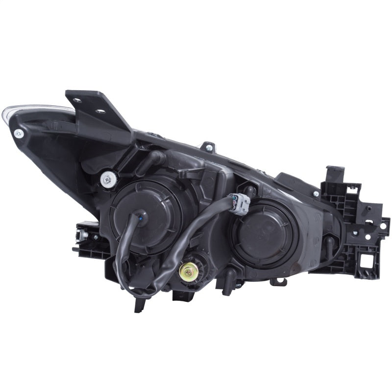 Phares de projecteur ANZO avec halo noir avec ambre 14-17 Mazda 3