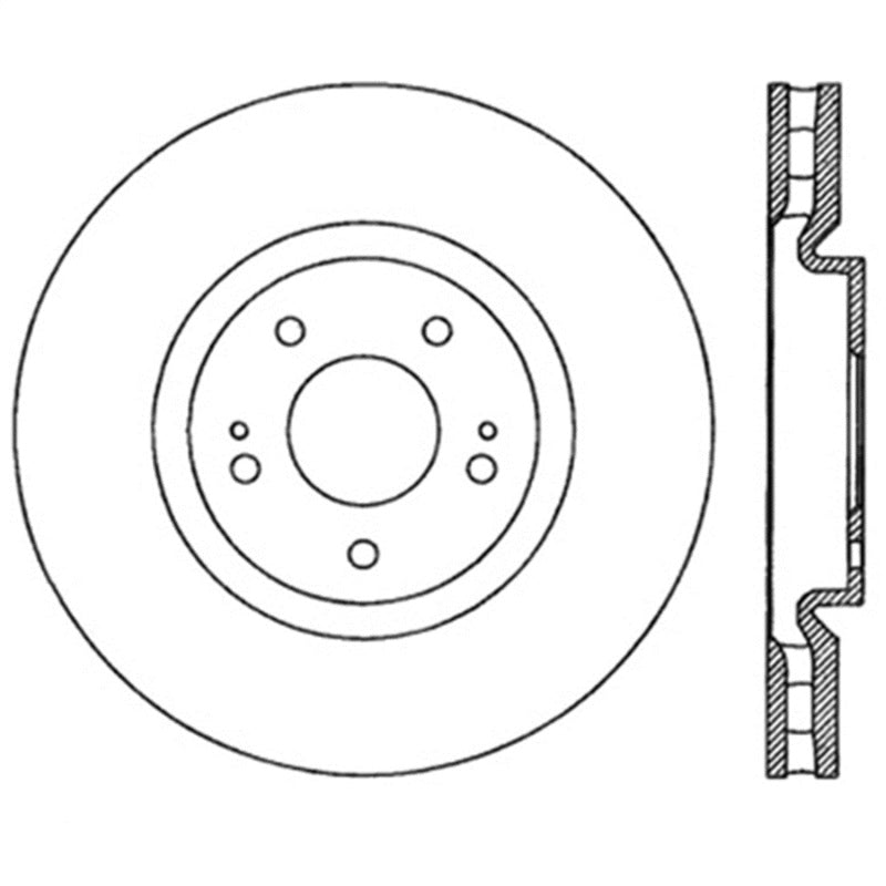 Rotor avant gauche fendu StopTech Power Slot 03-06 Evo 8 & 9