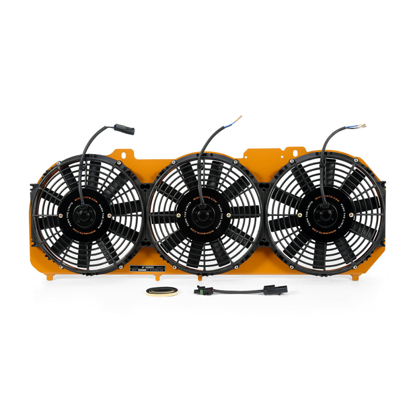 Carénage de ventilateur en aluminium hautes performances Mishimoto 89-01 Jeep Cherokee XJ 4.0L avec contrôleur - Or