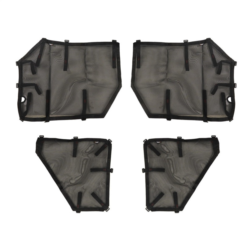 Ensemble complet de couvre-portes tubulaires Rugged Ridge Fortis noir 07-18 Jeep Wrangler JKU