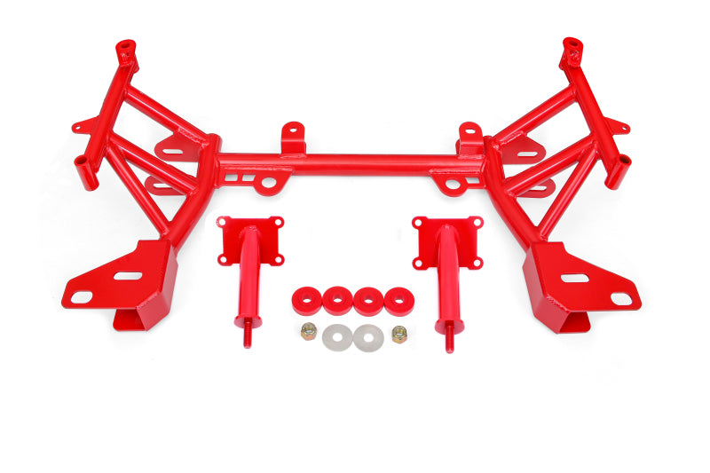 BMR 93-02 4th Gen F-Body K-member Low Mount Turbo LS1 Motor Mounts Standard Rack Mounts - Red BMR Suspension