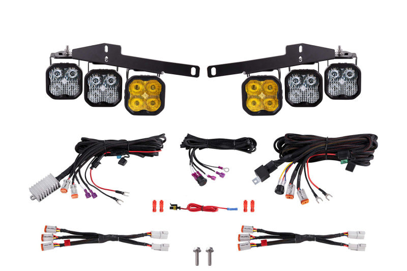 Kit de feux antibrouillard à LED Diode Dynamics 17-20 Ford Raptor SS3 - Jaune Pro
