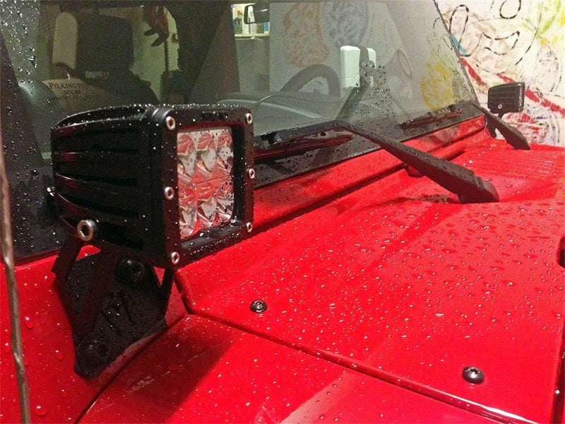 Rigid Industries Jeep JK - Kit de montage de montant A - Ensemble de supports Dually/D2