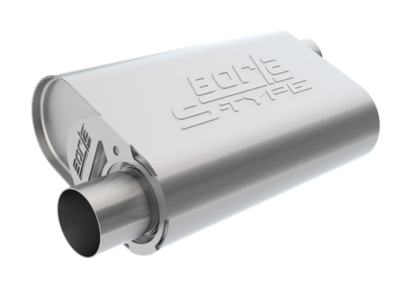 Silencieux Borla CrateMuffler LS3 S-Type 2,50 po Offset/Offset 14 po x 4,35 po x 9 po Silencieux ovale
