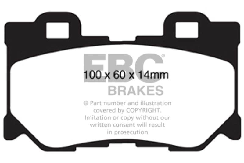 Plaquettes de frein arrière EBC 08-13 Infiniti FX50 5.0 Yellowstuff