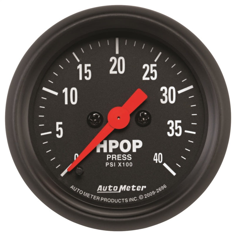 Manomètre de pompe à huile haute pression Autometer série Z 2-1/16 po 4 000 PSI avec moteur pas à pas numérique