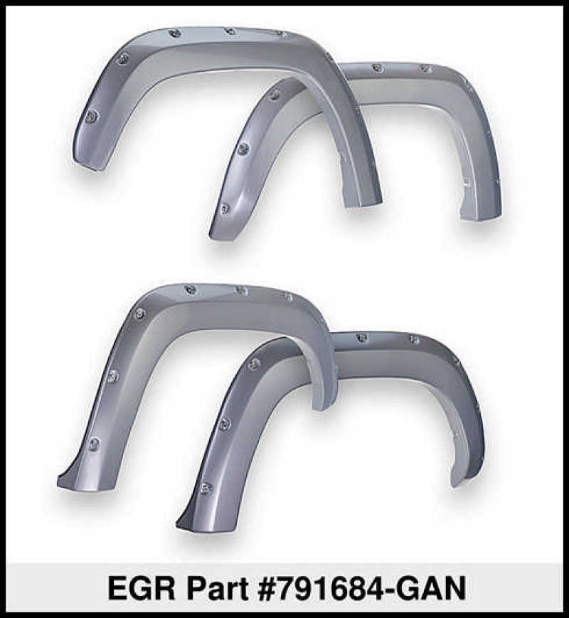 Élargisseurs d'ailes boulonnés EGR 15+ GMC Sierra HD - Ensemble - FF Switchblade Silver