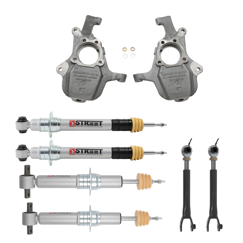 Kit d'abaissement avant et arrière Belltech 21+ GM SUV SWB UNIQUEMENT avec jambes de force Street Performance