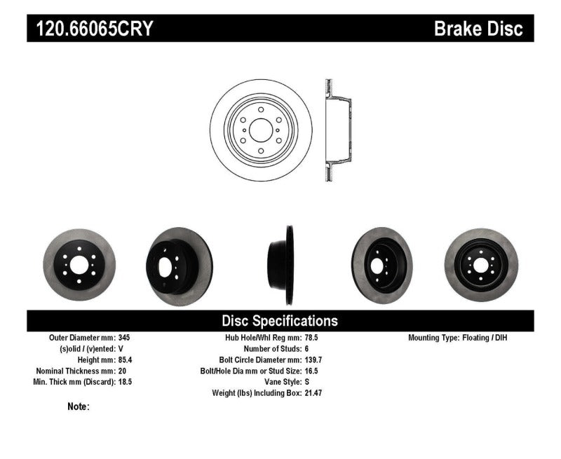 Rotor CRYO-STOP avant et arrière pour Cadillac Escalade 07-19 de Stoptech