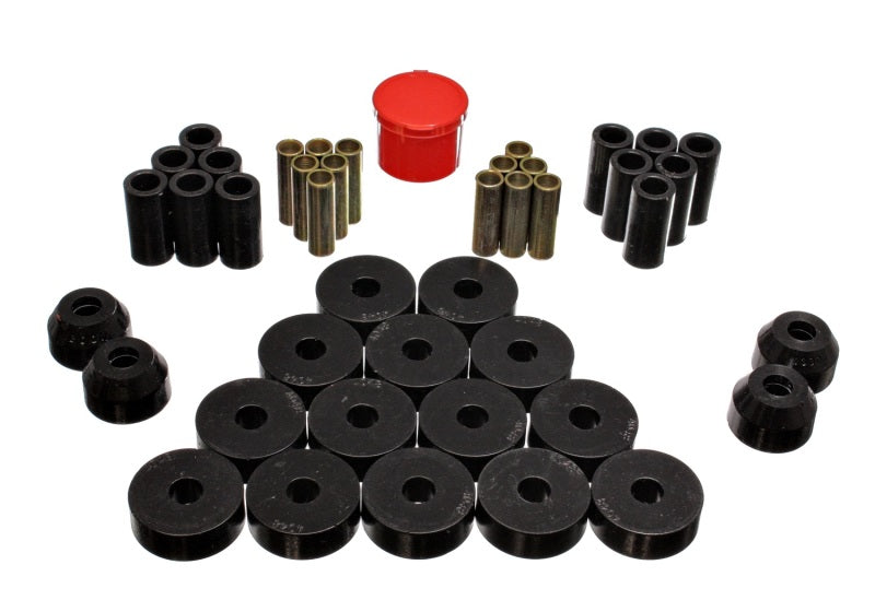 Ensemble de bagues principales Hyper-Flex noires pour Jeep CJ5/CJ6 55-75 Energy Suspension