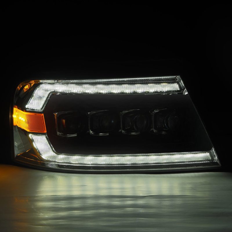 AlphaRex 04-08 Ford F-150 (No 2004 Heritage) NOVA-Series LED Proj HL Alpha-Blk avec Actv Lgt / Seq. Signer