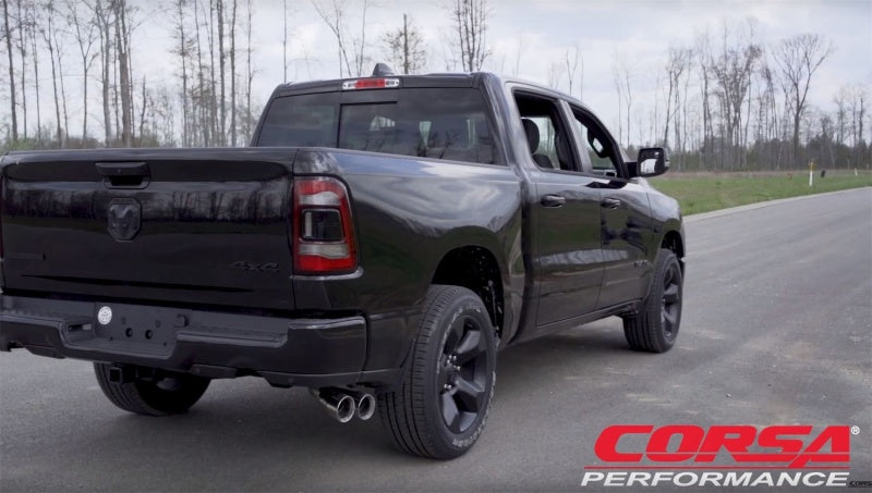 Corsa 2019 Ram 1500 5,7 L Crew Cab avec caisse de 57 po ou 76 po Cat-Back Single Side Exit 4 po Polished Dual Tip
