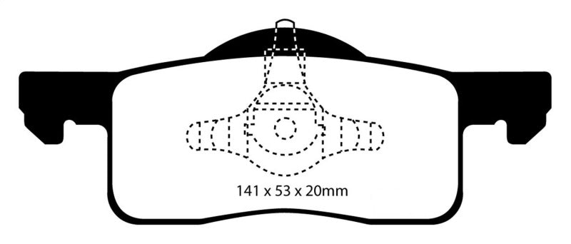 Plaquettes de frein arrière EBC Greenstuff pour Ford Expedition 4.6 2WD 02-06