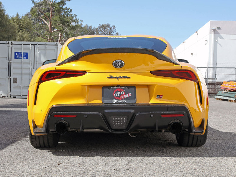 aFe POWER Takeda 2021 Toyota Supra 2.0L (t) 2.5in-3in 304 SS CB Échappement avec embouts noirs