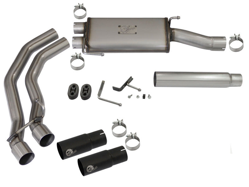 Échappements aFe Rebel Cat-Back SS Ford F-150 04-08 V8 4,6/5,4 L avec embouts noirs