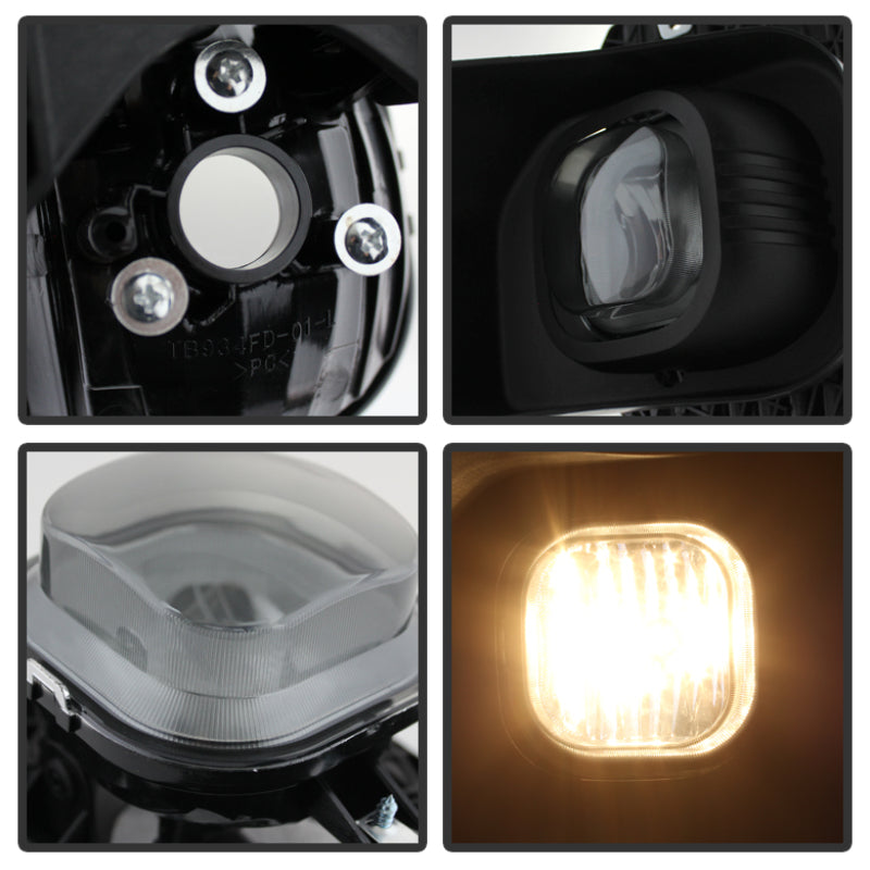 Feux antibrouillard Spyder Ford F250 F350 F450 F550 XLT 2011-2016 de style OEM avec interrupteur fumé FL-FF25011-SM