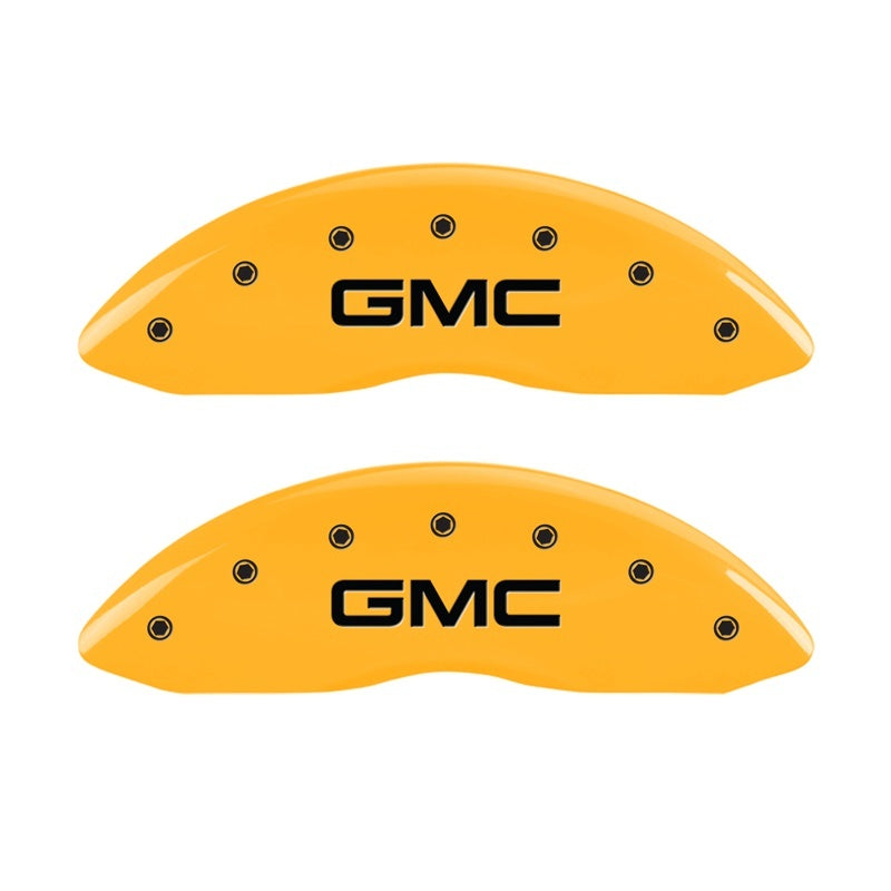 Ensemble avant MGP 2 couvre-étriers gravés avant finition jaune GMC noir ch