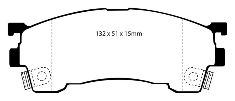 Plaquettes de frein avant EBC 93-97 Ford Probe 2.0 16v Yellowstuff