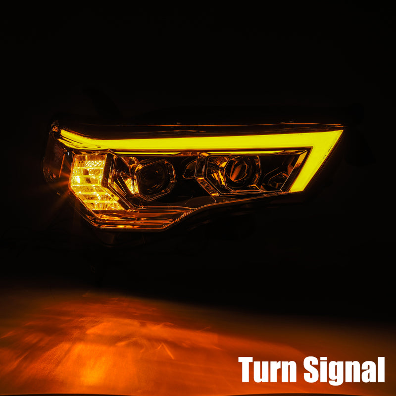 Phares de projecteur AlphaRex 14-20 Toyota 4Runner PRO-Series Style planche Chrm avec signal séquentiel