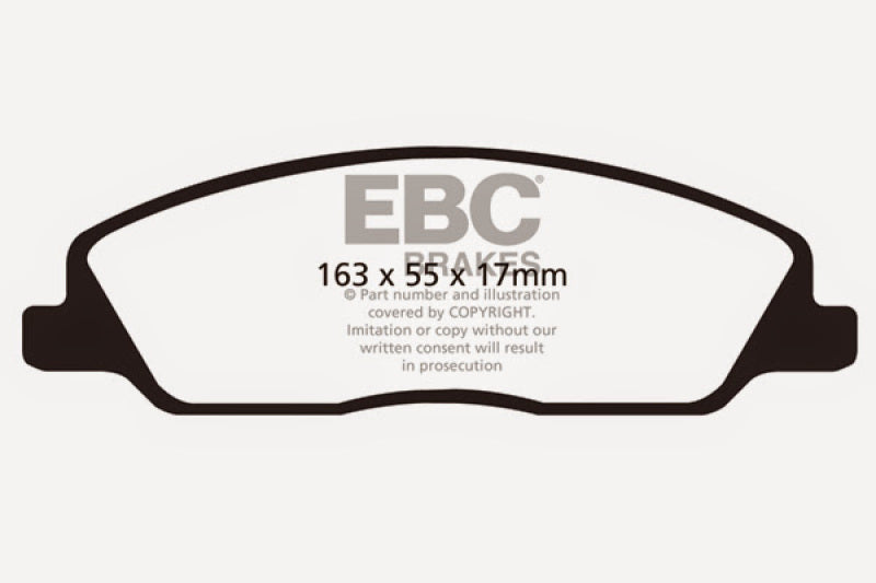 Plaquettes de frein avant EBC 10-14 Ford Mustang 3.7 Yellowstuff