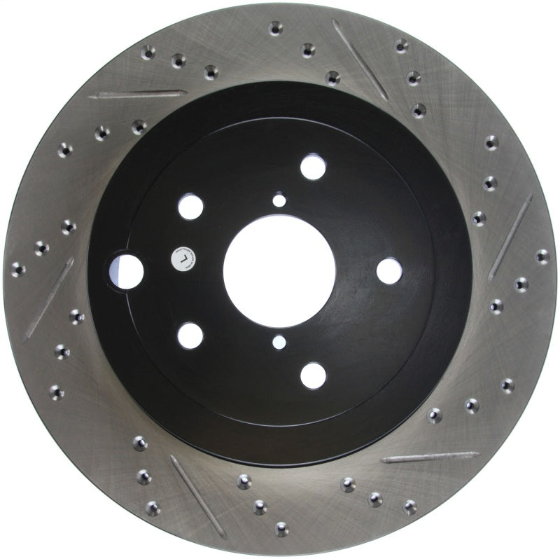 Disque de frein sport rainuré et percé StopTech 08+ Subaru STI (ne convient pas aux modèles 05-07)