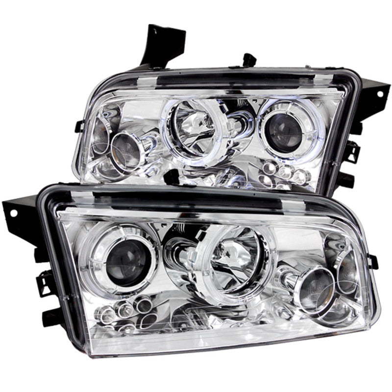 Phares de projecteur ANZO 2006-2010 Dodge Charger avec halo chromé