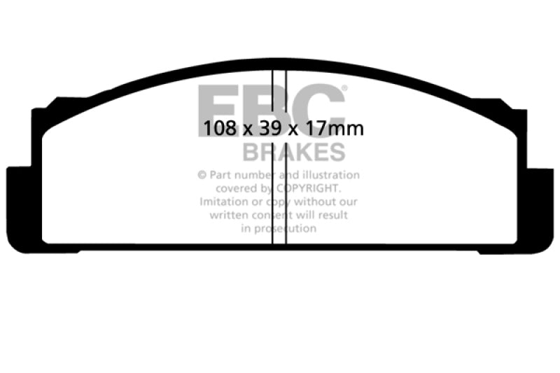 Plaquettes de frein avant EBC 68-83 Fiat 124 1.6 Greenstuff