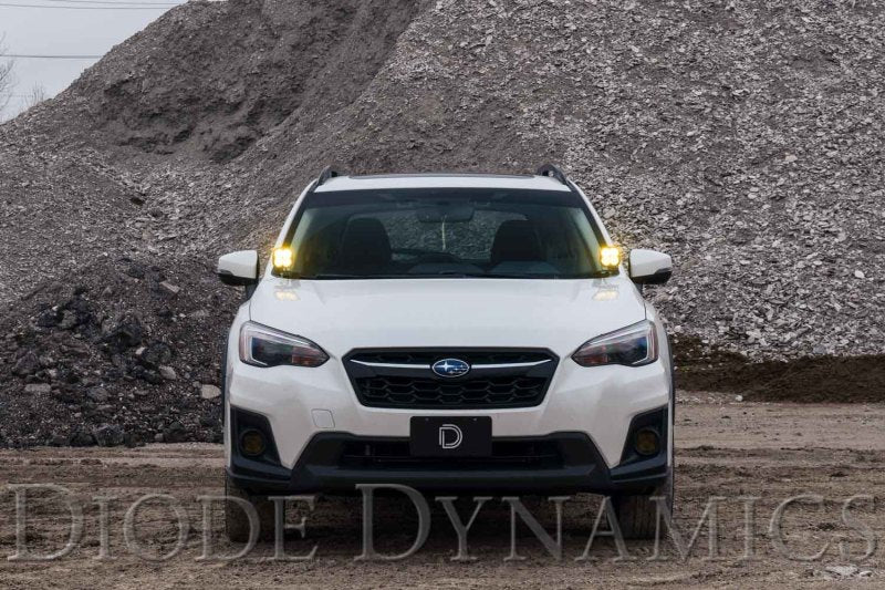 Kit de feux de fossé à DEL Diode Dynamics 18-21 Subaru Crosstrek Stage Series 2 pouces - Combo Pro jaune