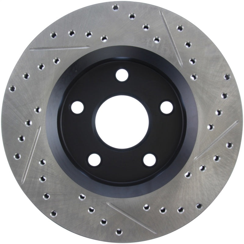 Disque de frein avant droit perforé et rainuré StopTech pour Jeep Wrangler 07-13