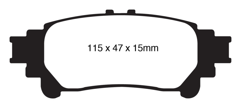 Plaquettes de frein arrière EBC 10+ Lexus RX350 3.5 (Japon) Greenstuff