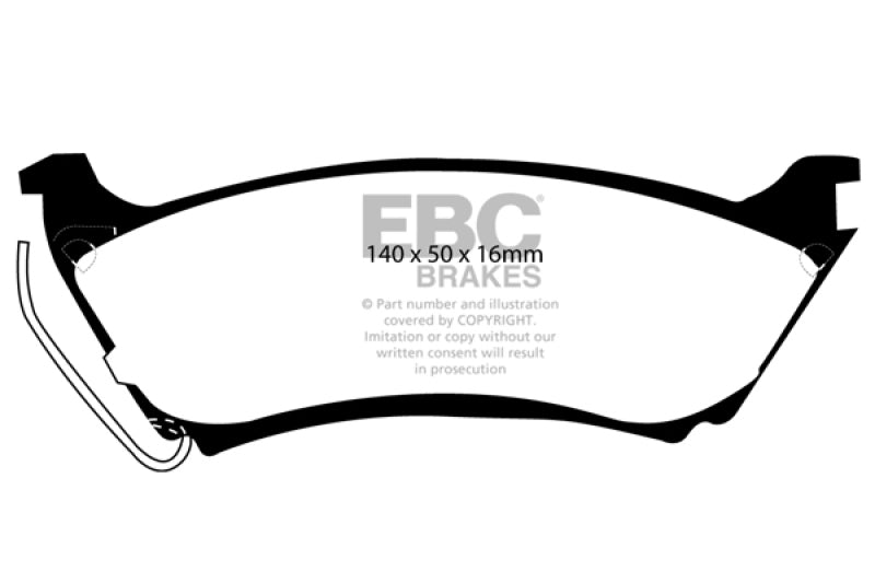 Plaquettes de frein arrière EBC 98 Mercedes-Benz Classe M (ML) ML320 3.2 Greenstuff