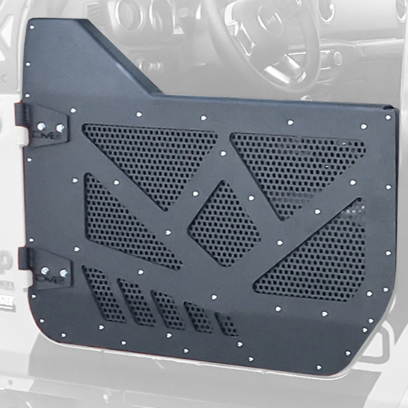 Demi-portes en aluminium avec grille perforée pour Jeep 4 portes JL/JT DV8 18-22