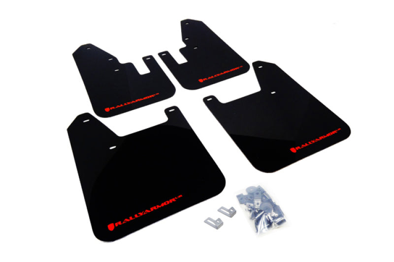 Bavette garde-boue Rally Armor 98-02 Subaru Forester noire UR avec logo rouge