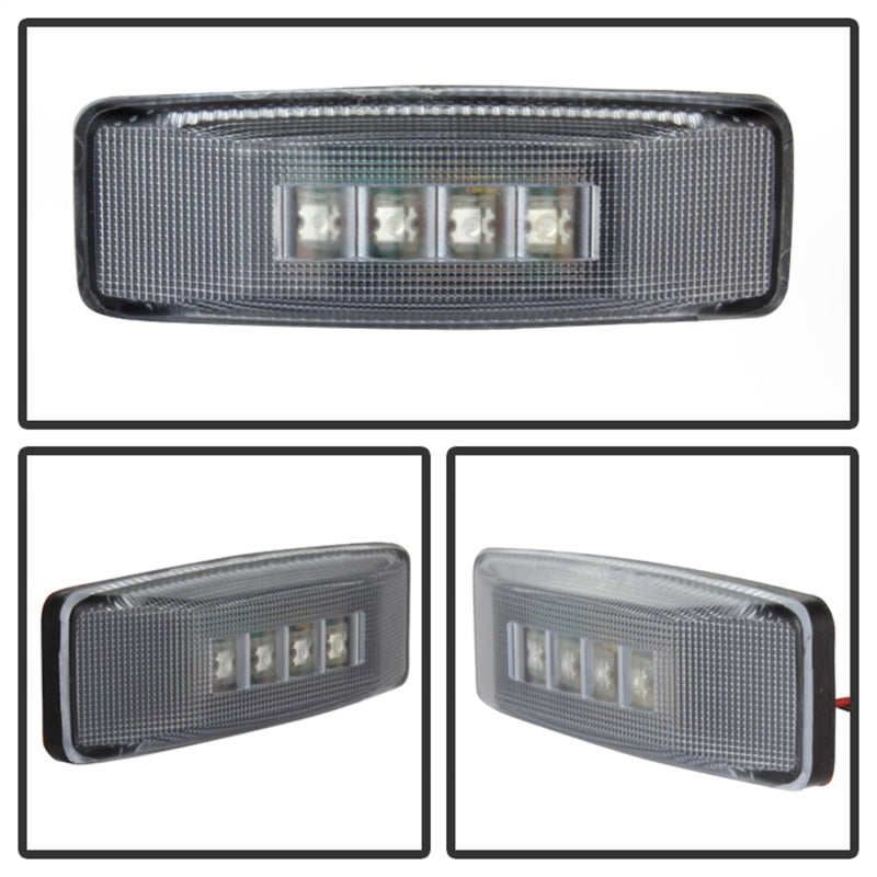 xTune Dodge Ram 94-02 Dually 2 Red LED+2 Amber LED Fender Lights 4pcs Clear ACC-LED-DR94-FE-C