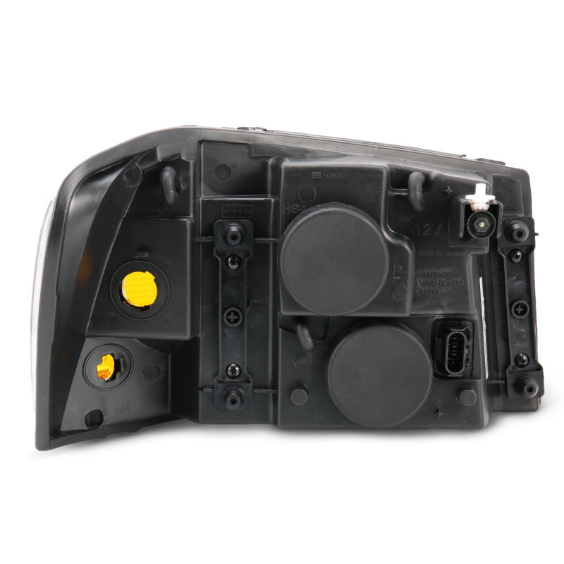 ANZO 2002-2009 GMC Envoy Crystal Headlight Black Amber