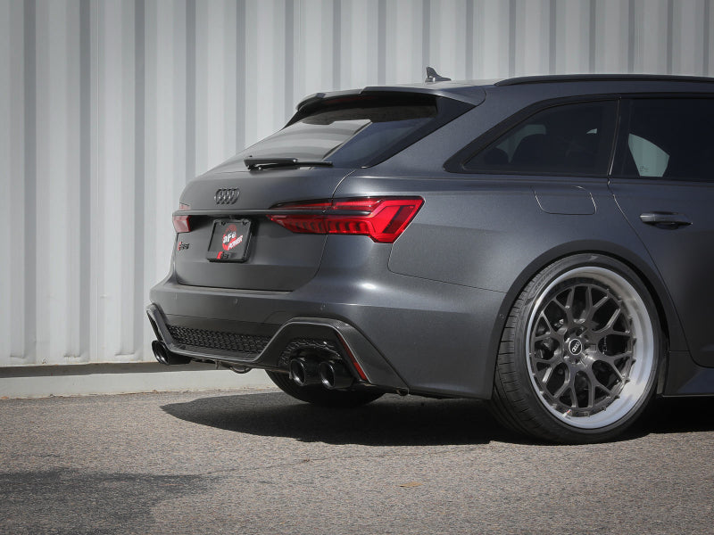 aFe 20-22 Audi RS6 Avant V8 4L (tt) MACH Force-Xp 3 pouces à 2,5 pouces 304 SS Cat-Back avec embout noir