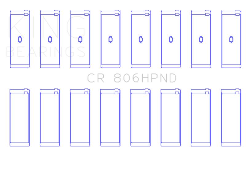 King Engine Bearings Chrysler 361ci/383ci (Size 0.20) Performance Rod Bearing Set