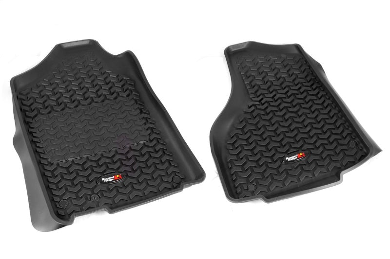 Revêtement de plancher avant Rugged Ridge noir pour Dodge Ram 1500 Quad Cab 2012-2018