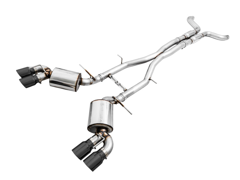 AWE Tuning 16-19 Chevy Camaro SS Res Cat-Back Exhaust - Édition Touring (embouts noirs Quad Diamond)