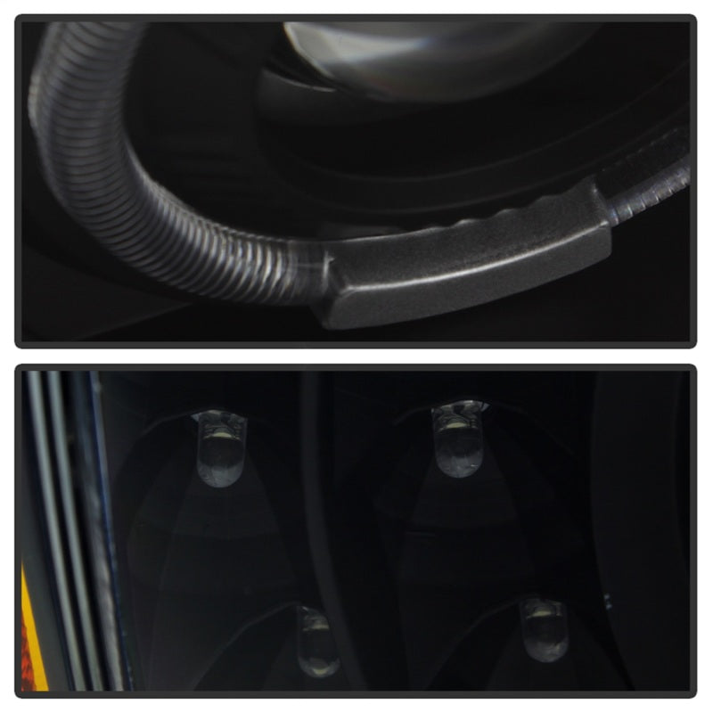 Phares de projecteur xTune Chevy Silverado 03-06 4 pièces - Halo LED - Noir PRO-JH-CSIL03-SET-BK