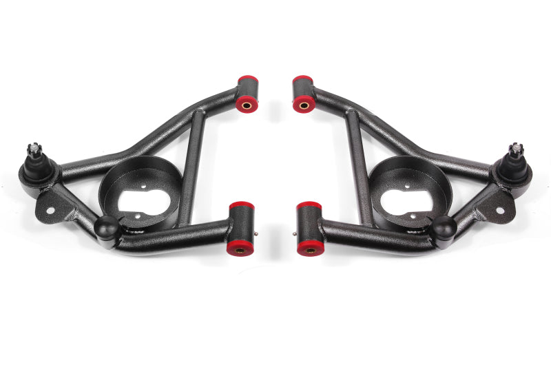 BMR 82-92 Chevy Camaro / 82-92 Firebird Non-Adj. Lower A-Arms (Polyurethane) - Black Hammertone BMR Suspension